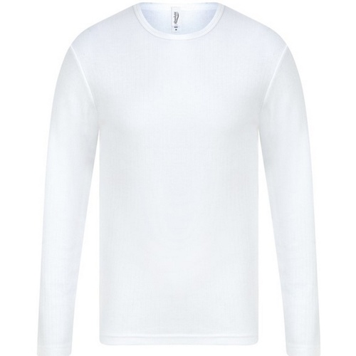 textil Hombre Camisetas manga larga Absolute Apparel AB122 Blanco