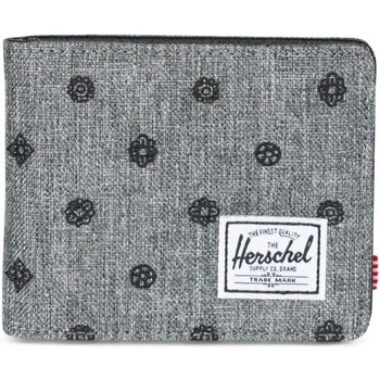 Bolsos Cartera Herschel Hank RFID Raven Crosshatch Embroidery Gris
