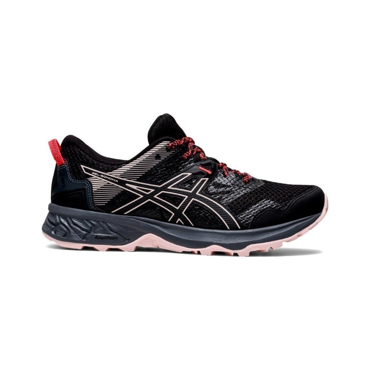 Zapatos Mujer Running / trail Asics Gelsonoma 5 Negros, Rosa