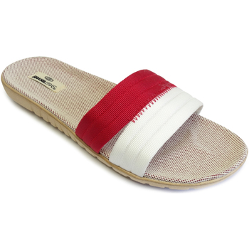 Zapatos Mujer Sandalias Brasileras Tren Pala Combi Red/White