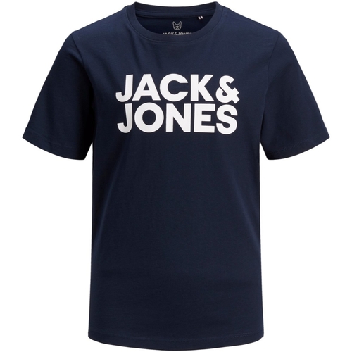 textil Niño Camisetas manga corta Jack & Jones 12152730 JJECORP LOGO TEE SS CREW NECK NOOS JR Navy Blazer Azul