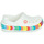 Zapatos Niña Zuecos (Clogs) Crocs CROCBAND CHEVRON BEADED CLOG K Blanco / Multicolor