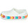 Zapatos Niña Zuecos (Clogs) Crocs CROCBAND CHEVRON BEADED CLOG K Blanco / Multicolor