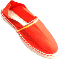 Zapatos Pantuflas Made In Spain 1940 Alpargatas de esparto bandera de España rojo