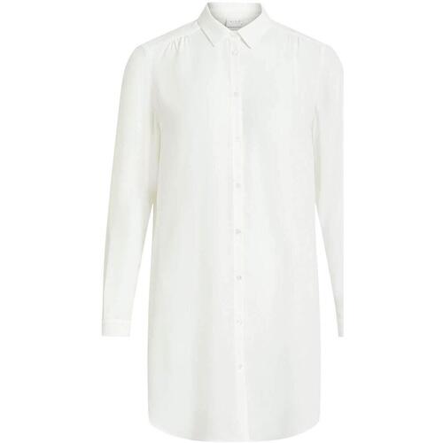 textil Mujer Tops y Camisetas Vila VILUCY BUTTON  L/S TUNIC Blanco