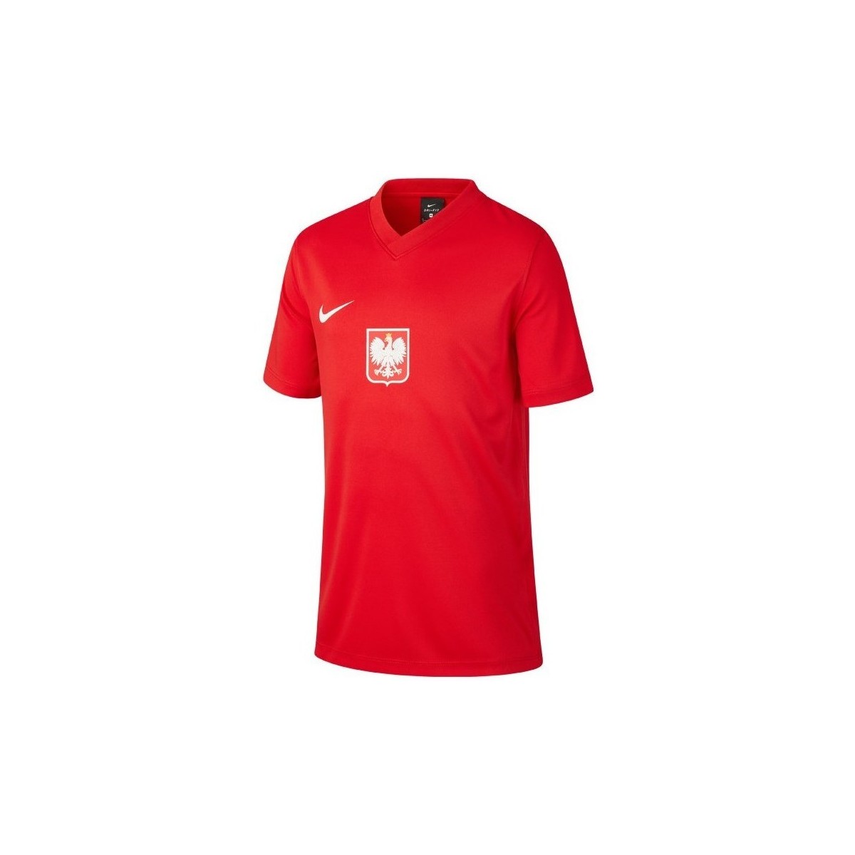 textil Niño Camisetas manga corta Nike JR Polska Breathe Football Rojo
