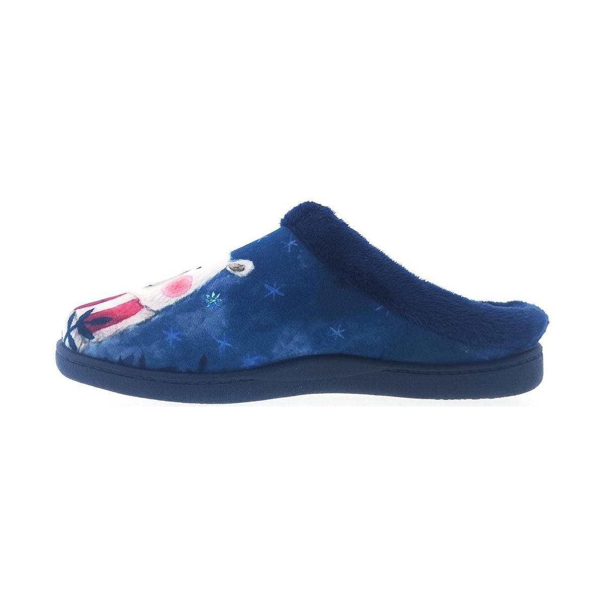 Zapatos Mujer Pantuflas Plumaflex By Roal Zapatillas de Casa Roal 12213 Oso Bufanda Marino Azul