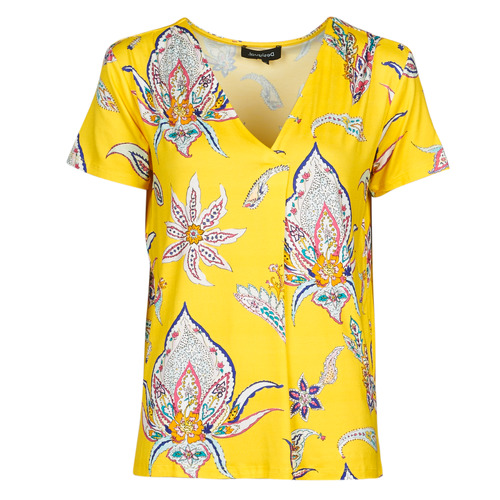 textil Mujer Camisetas manga corta Desigual LEMARK Amarillo