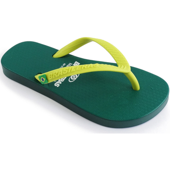 Zapatos Niños Chanclas Brasileras Clasica Combi Brasil NL KID Green/Yellow