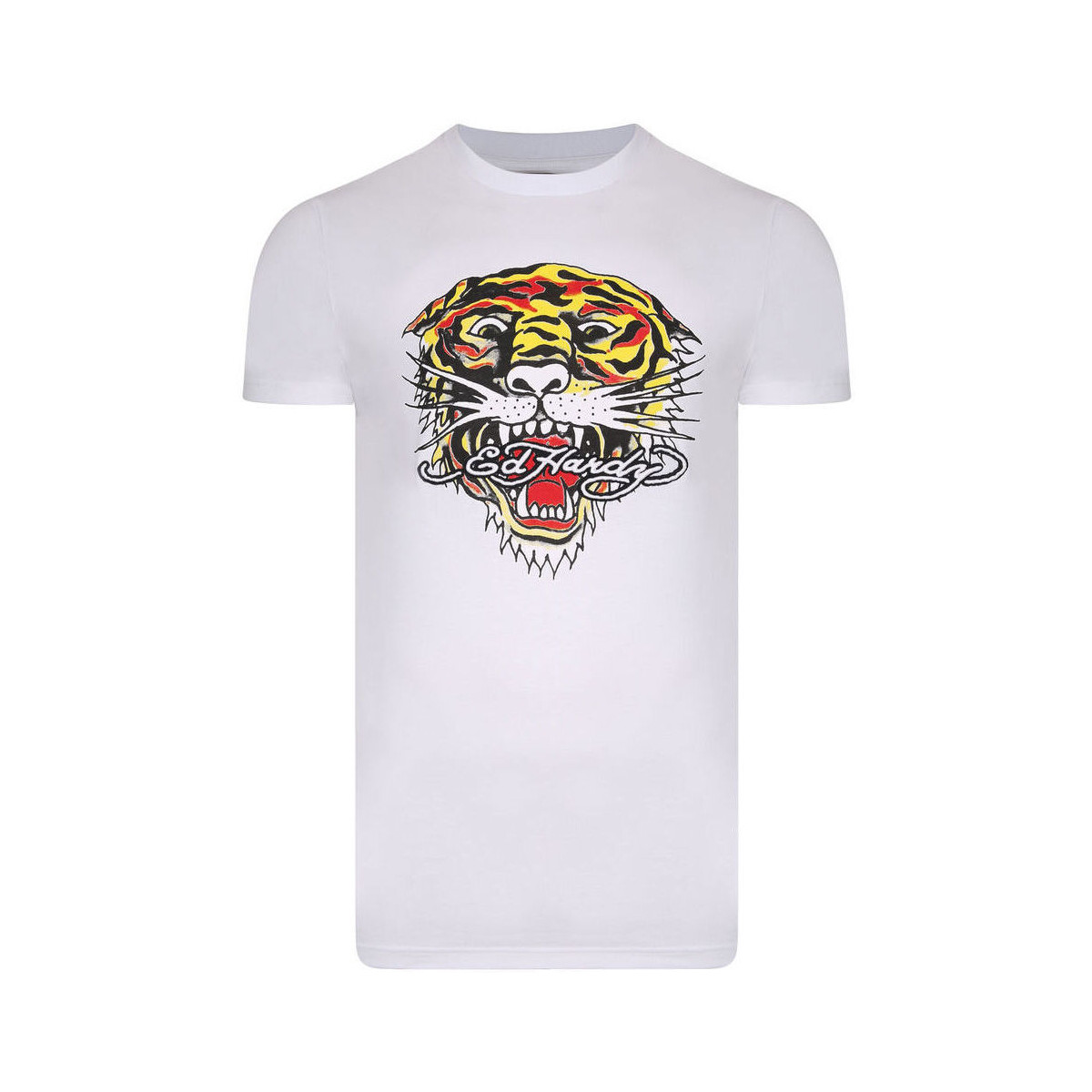 textil Hombre Camisetas manga corta Ed Hardy Mt-tiger t-shirt Blanco