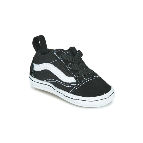 Zapatos Niños Zapatillas bajas Vans OLD SKOOL CRIB Negro / Blanco