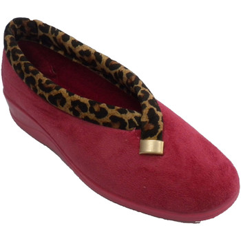 Zapatos Mujer Pantuflas Nevada Zapatilla mujer cerrada ribete leopardo rosa