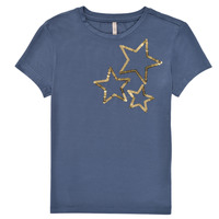 textil Niña Camisetas manga corta Only KONMOULINS STAR Azul