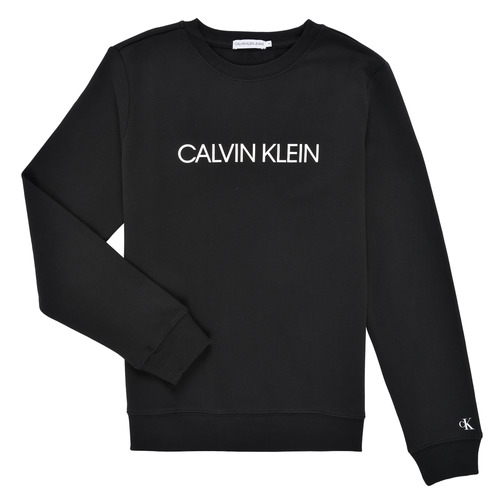 textil Niños Sudaderas Calvin Klein Jeans INSTITUTIONAL LOGO SWEATSHIRT Negro