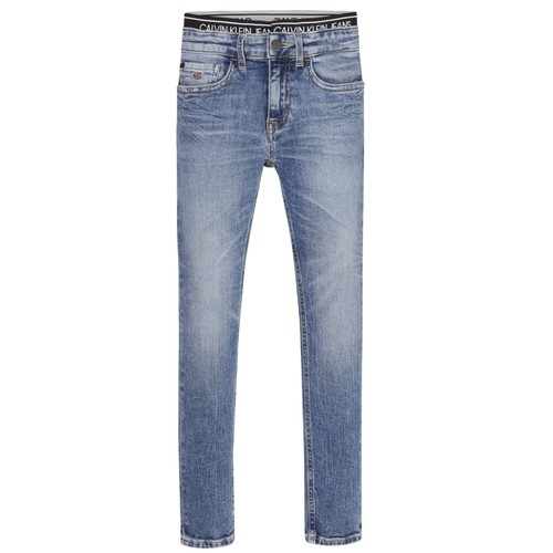 textil Niño Vaqueros slim Calvin Klein Jeans SKINNY VINTAGE LIGHT BLUE Azul