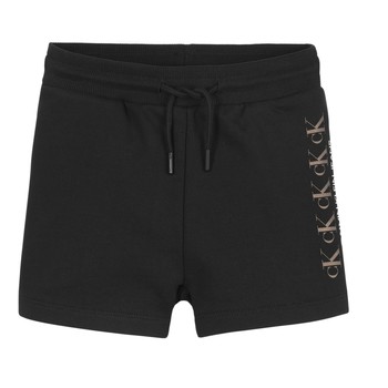 textil Niña Shorts / Bermudas Calvin Klein Jeans CK REPEAT FOIL KNIT SHORTS Negro
