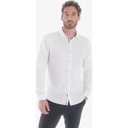 textil Hombre Camisas manga larga Le Temps des Cerises Camisa DORUS Blanco