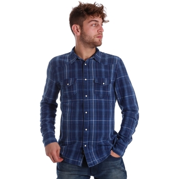 textil Hombre Camisas manga larga Gaudi 721BU46005 Azul
