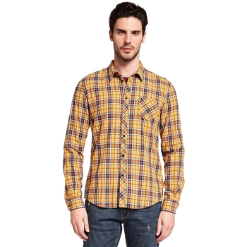 textil Hombre Camisas manga larga Gaudi 921BU45005 Amarillo