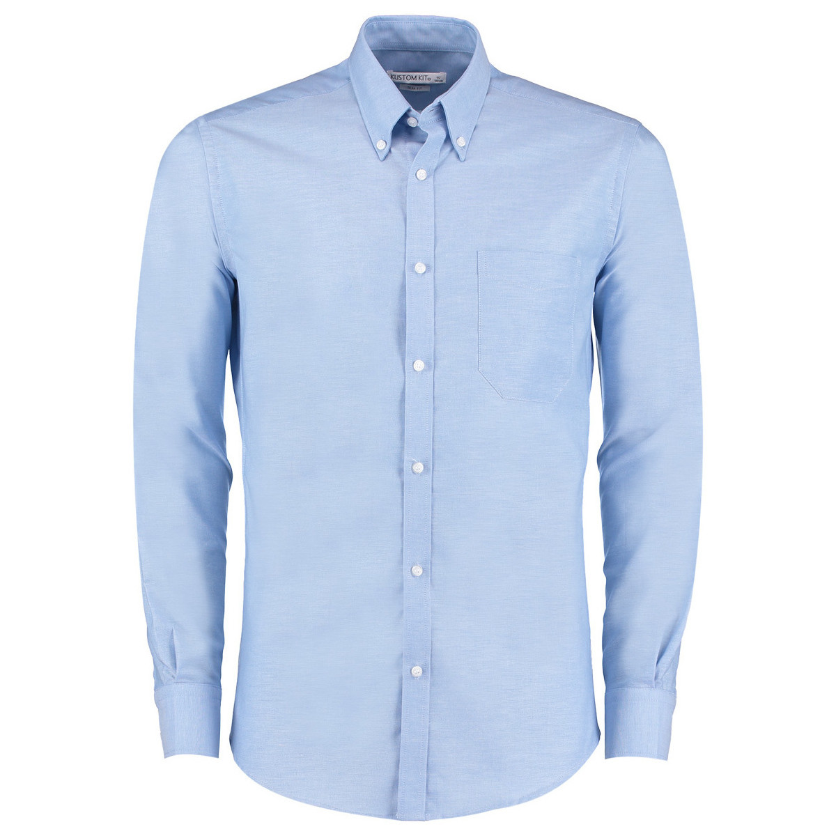 textil Hombre Camisas manga larga Kustom Kit KK182 Azul