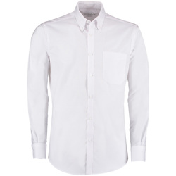 textil Hombre Camisas manga larga Kustom Kit KK182 Blanco