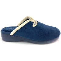 Zapatos Mujer Pantuflas Garzon ZAPATILLA  3721 TERCIOPELO AZUL Azul