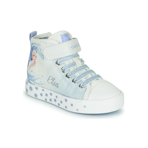 Zapatos Niña Zapatillas altas Geox JR CIAK GIRL Blanco / Azul