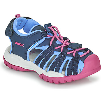 Zapatos Niña Sandalias de deporte Geox BOREALIS GIRL Azul / Rosa