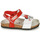 Zapatos Niña Sandalias Geox SANDAL CHALKI GIRL Rojo / Blanco