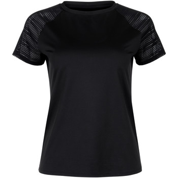 textil Mujer Camisetas manga corta Lisca Camiseta deportiva de manga corta Powerful negra  Cheek Negro