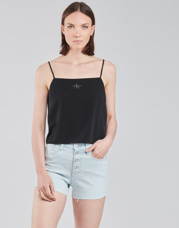textil Mujer Tops / Blusas Calvin Klein Jeans MONOGRAM CAMI TOP Negro
