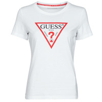 textil Mujer Camisetas manga corta Guess SS CN ORIGINAL TEE Blanco