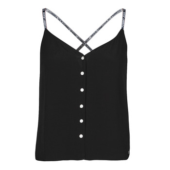 textil Mujer Tops / Blusas Tommy Jeans TJW CAMI TOP BUTTON THRU Negro