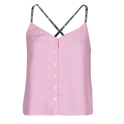 textil Mujer Tops / Blusas Tommy Jeans TJW CAMI TOP BUTTON THRU Rosa