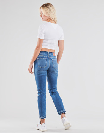 Tommy Jeans TJW CROP RUCHE TOP Blanco