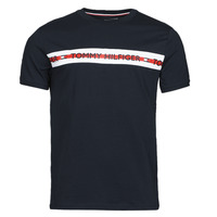 textil Hombre Camisetas manga corta Tommy Hilfiger CN SS TEE LOGO Marino
