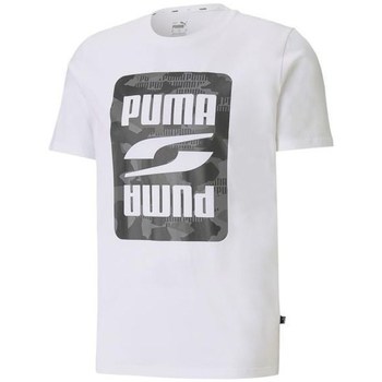 textil Hombre Camisetas manga corta Puma Rebel Camo Graphic Tee Blanco