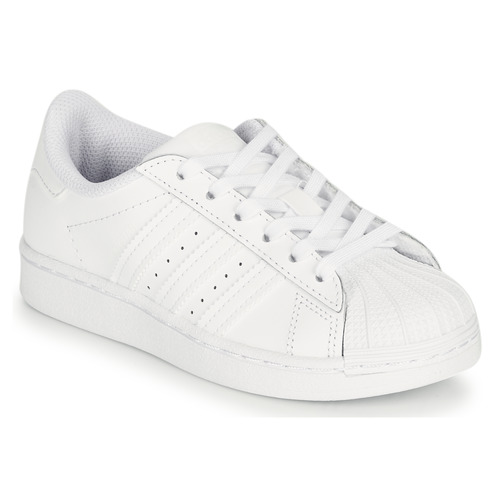 Zapatos Niños Zapatillas bajas adidas Originals SUPERSTAR C Blanco