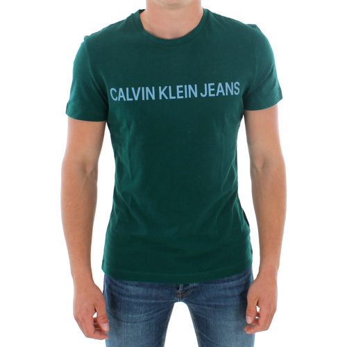 textil Hombre Camisetas manga corta Calvin Klein Jeans J30J307856 383 GREEN Verde