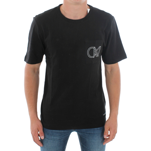 textil Hombre Camisetas manga corta Calvin Klein Jeans J30J309612 099 BLACK Negro