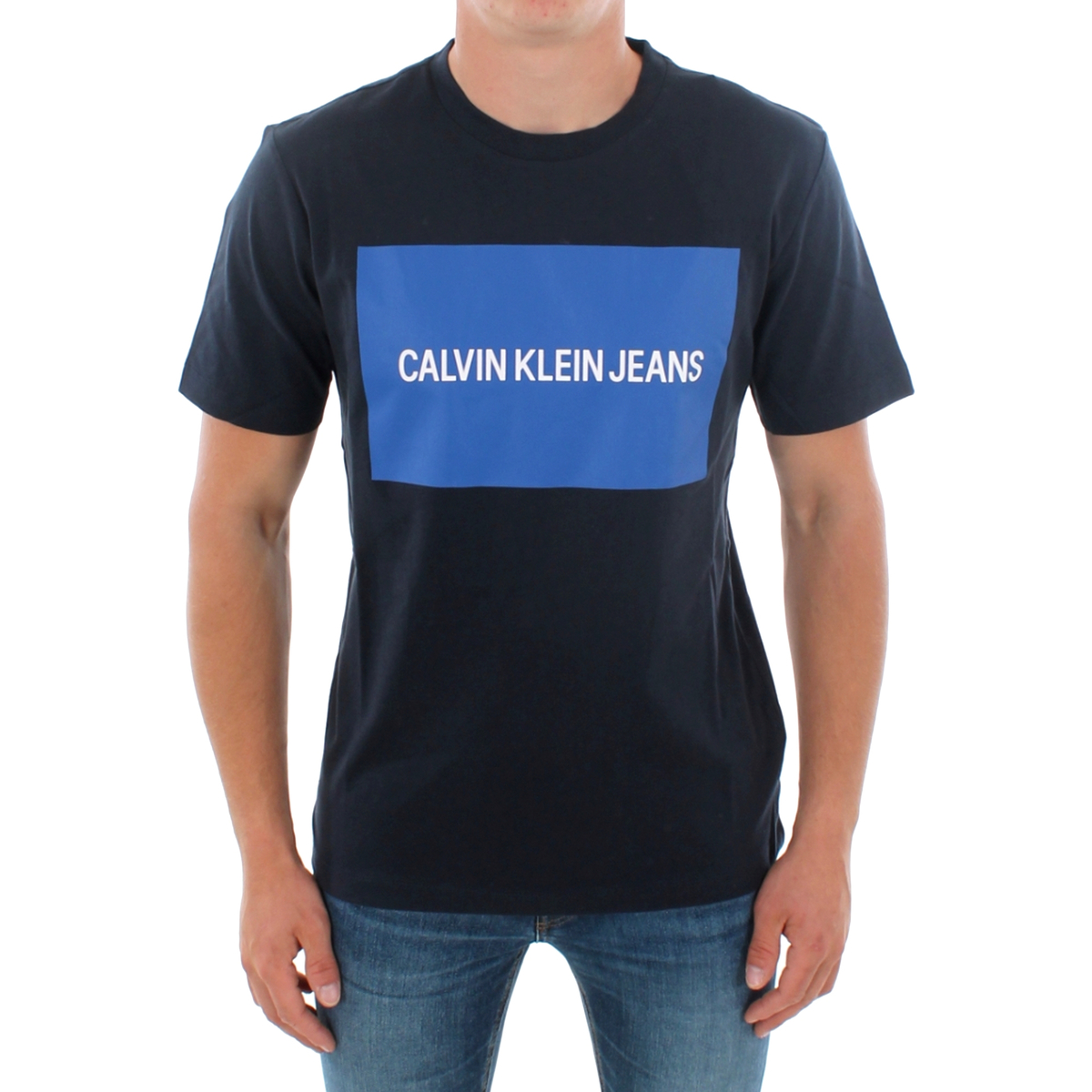 textil Hombre Camisetas manga corta Calvin Klein Jeans J30J307850 904 NAVY Azul