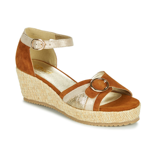 Zapatos Mujer Sandalias Sweet ESTERS Oro / Camel