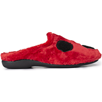 Zapatos Mujer Pantuflas Marpen Mariquita Mariquita Gris y Rojo