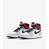 Zapatos Zapatillas bajas Nike Air Jordan 1 Light Smoke Grey White/Black-Light Smoke Grey-Varsity Red
