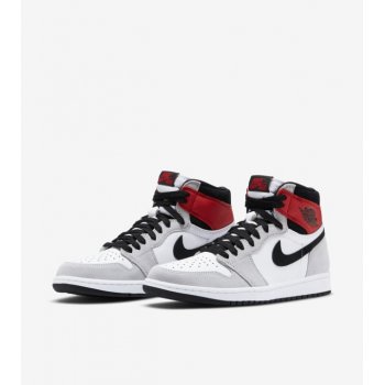 Zapatos Zapatillas bajas Nike Air Jordan 1 Light Smoke Grey White/Black-Light Smoke Grey-Varsity Red