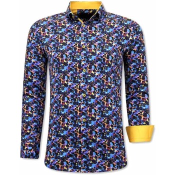 textil Hombre Camisas manga larga Tony Backer Blusa De Hombre De Es De Lujo Multicolor
