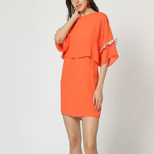 textil Mujer Vestidos cortos Laga D804 Naranja