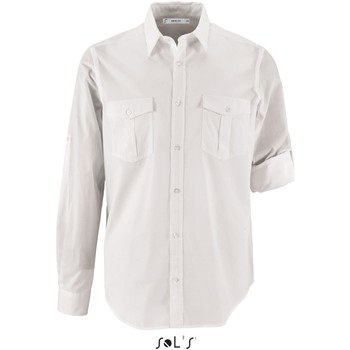 textil Hombre Camisas manga larga Sol's Chemise  Burma Blanco