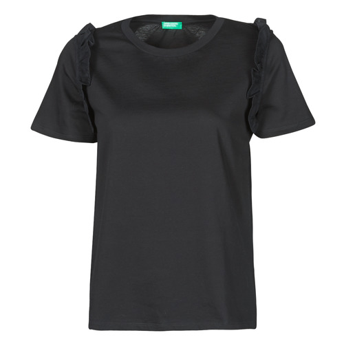 paraguas imagen Dar derechos Benetton MARIELLA Negro - Envío gratis | Spartoo.es ! - textil Camisetas  manga corta Mujer 26,96 €