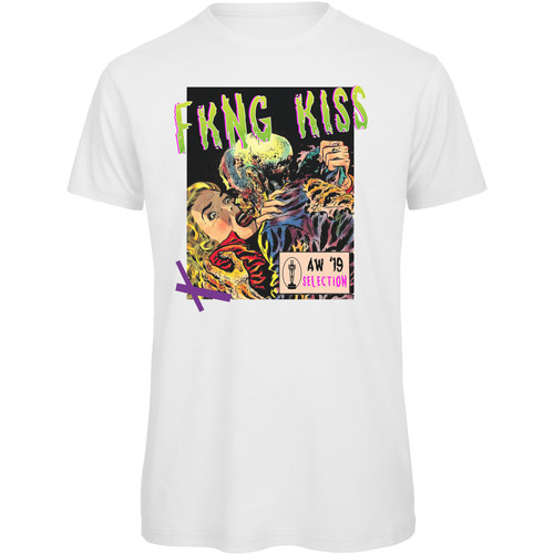 textil Hombre Camisetas manga corta Openspace Fkng Kiss 042321 Blanco
